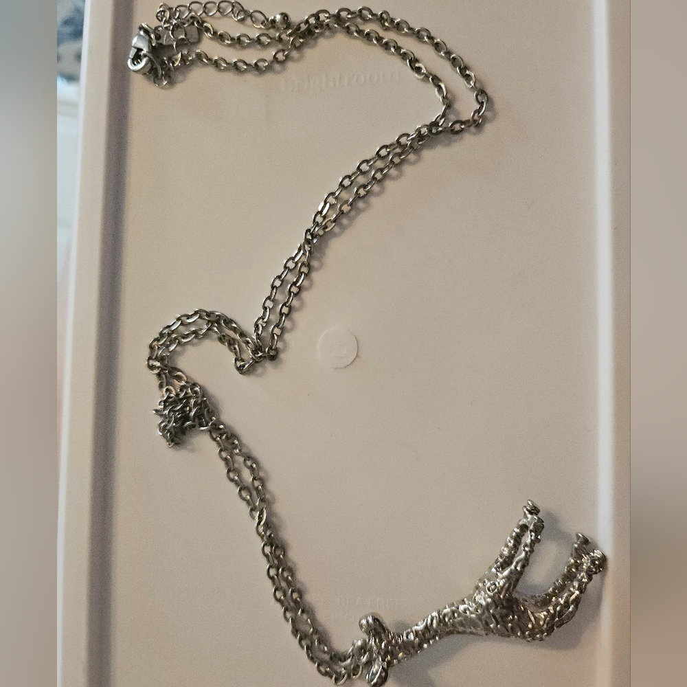 Lane Bryant Silver Chain Necklace with Giraffe Pendant